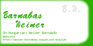 barnabas weiner business card